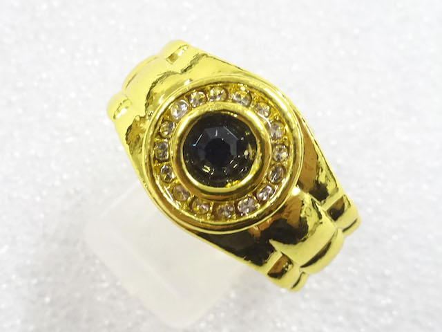 JAPANESE KIMONO / ANTIQUE COLORED STONE RING (SIZE 28)